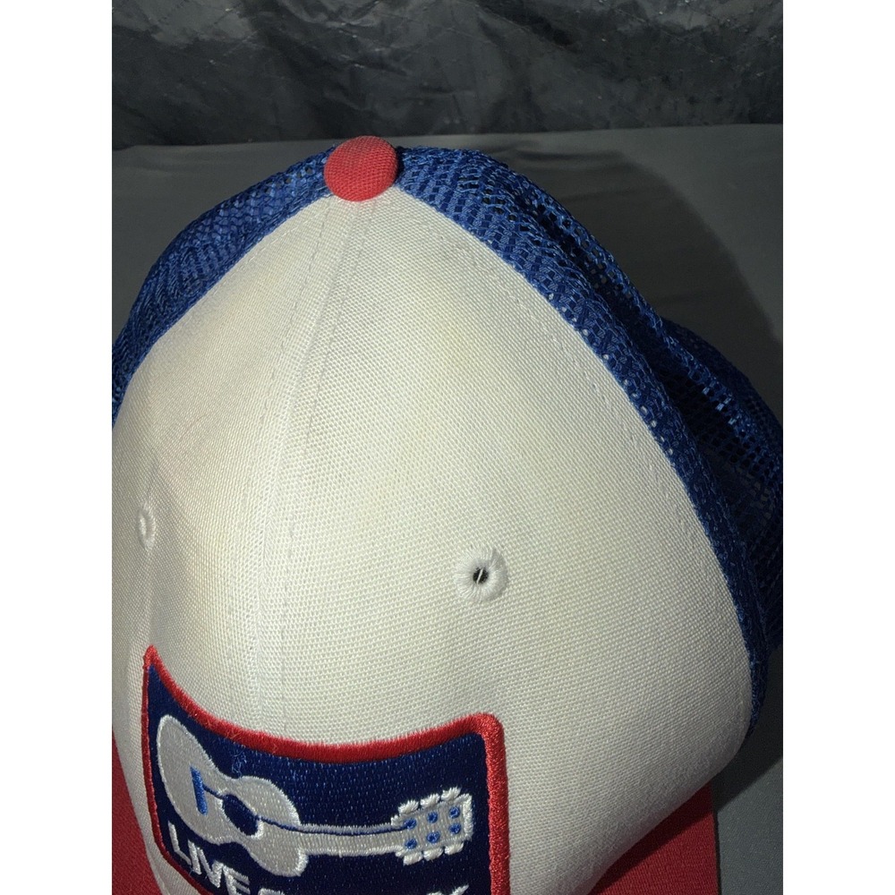 Patagonia Hat Cap Snap Back Mens One Size Red Blue Live Simply Trucker - Picture 4 of 10